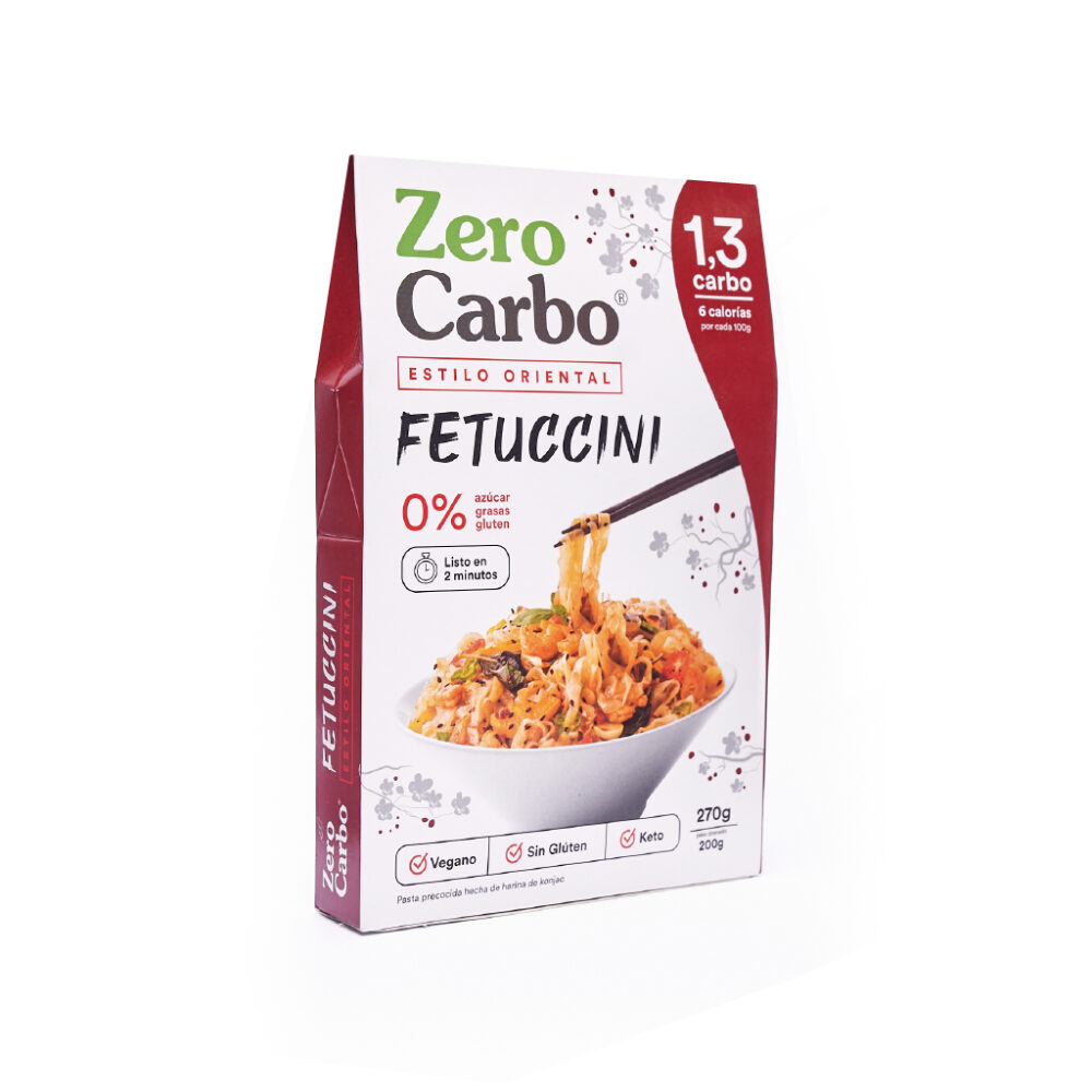 Fetuccini Konjac pasta precocida sin gluten 270g Zero Carbo - Línea Oriental