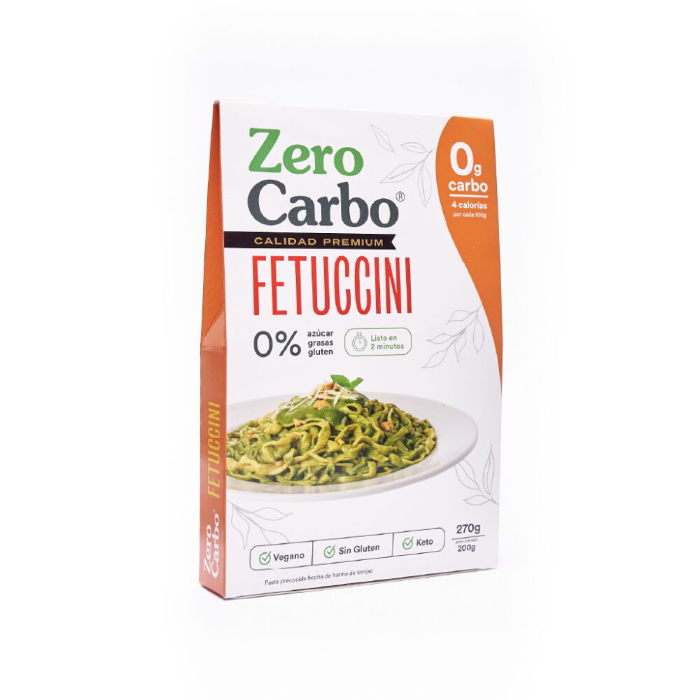 Fetuccini Konjac pasta precocida sin gluten 270g Zero Carbo