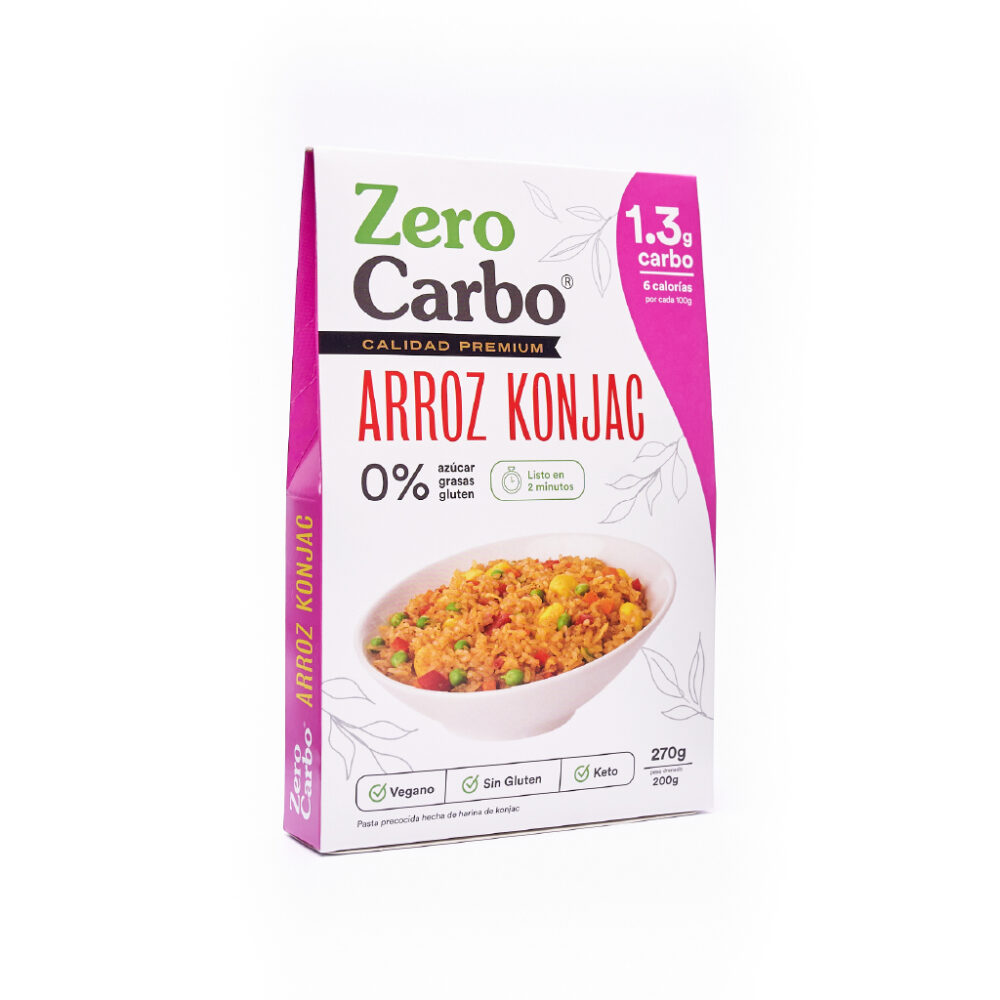 Arroz Konjac pasta precocida sin gluten 270g Zero Carbo